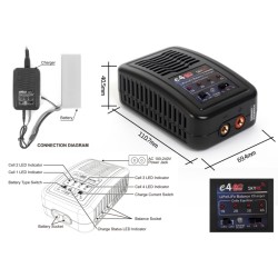 CARGADOR E4AC 1-4S LiPo-LIFe
