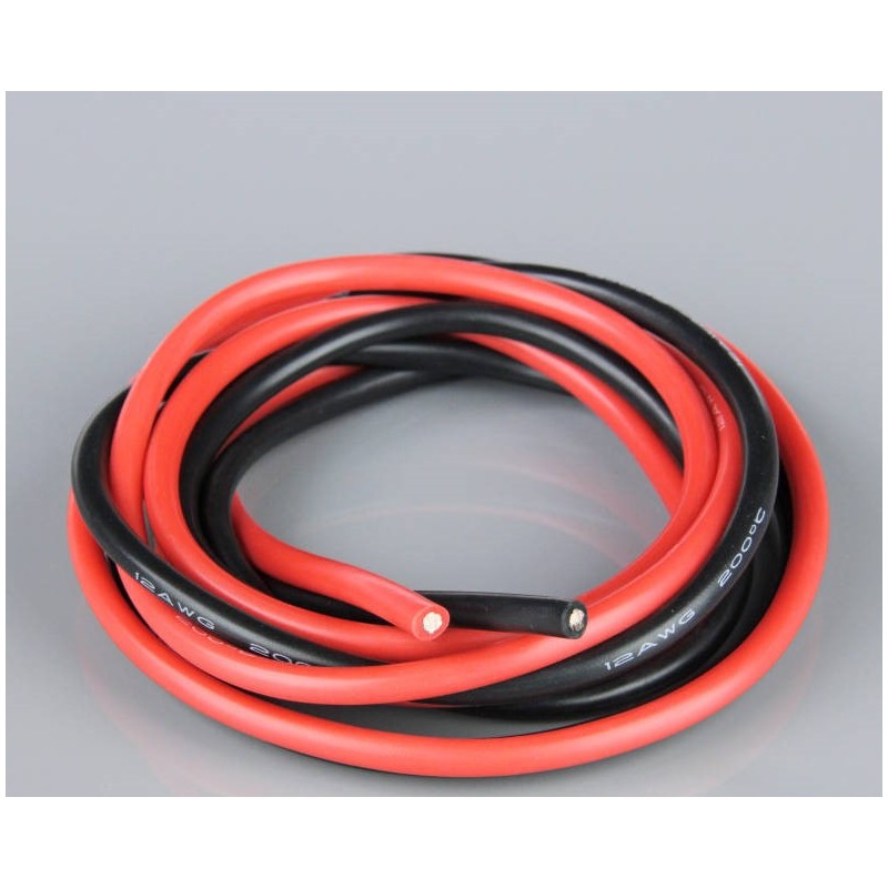 CABLE SILICONA 12 AWG (1,2M) R/N