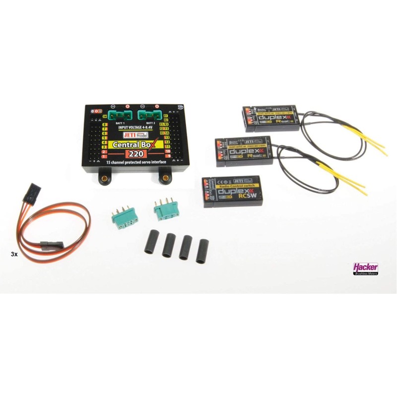 'HACKER CENTRAL BOX 220', 'central box 220', 'hacker motors central box', 'transmisor jeti'