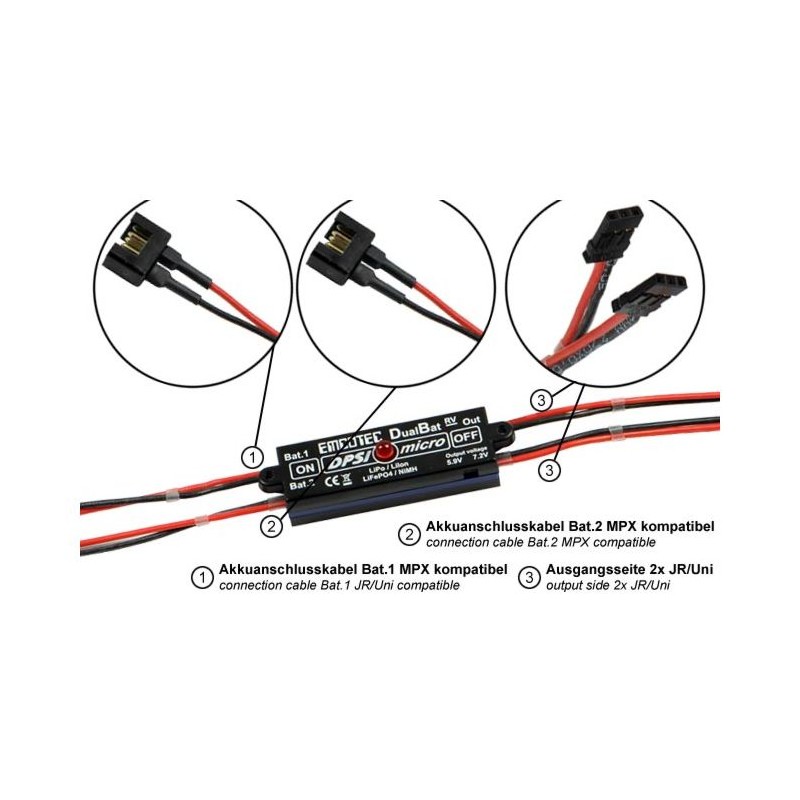 HACKER MOTORS INTERRUPTOR MAGNETICO DOBLE ALIMENTACIÓN (MULTIPLEX)