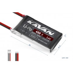 KAVAN BATERIA 7.4V 450 mAh 30/60C