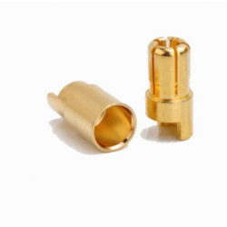 CONECTOR ORO 6mm (PAREJA)