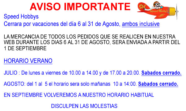 Speed Hobbys vacaciones